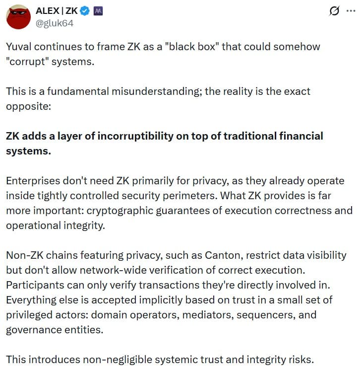 Decentralization, Privacy, Consensus, zk-Rollup, Tokenization, Features, Canton
