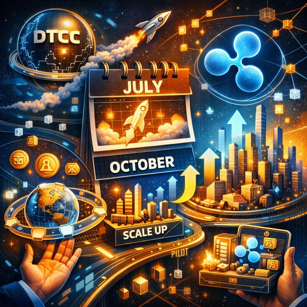 DTCC Tokenized Securities Roadmap: Pilot In July, Scale Up In October—With Big Names Like Ripple