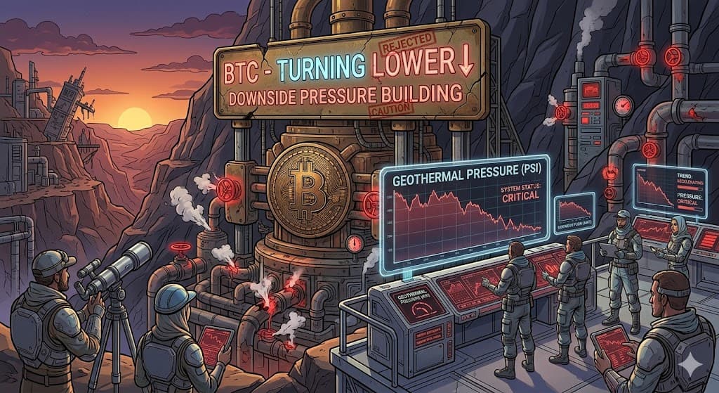 Bitcoin Price Turns Lower After Rejection, Downside Pressure Builds